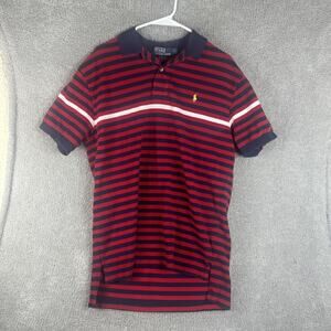 Polo Ralph Lauren Polo Shirt Mens Large Classic Fit Striped Short Sleeve Rugby